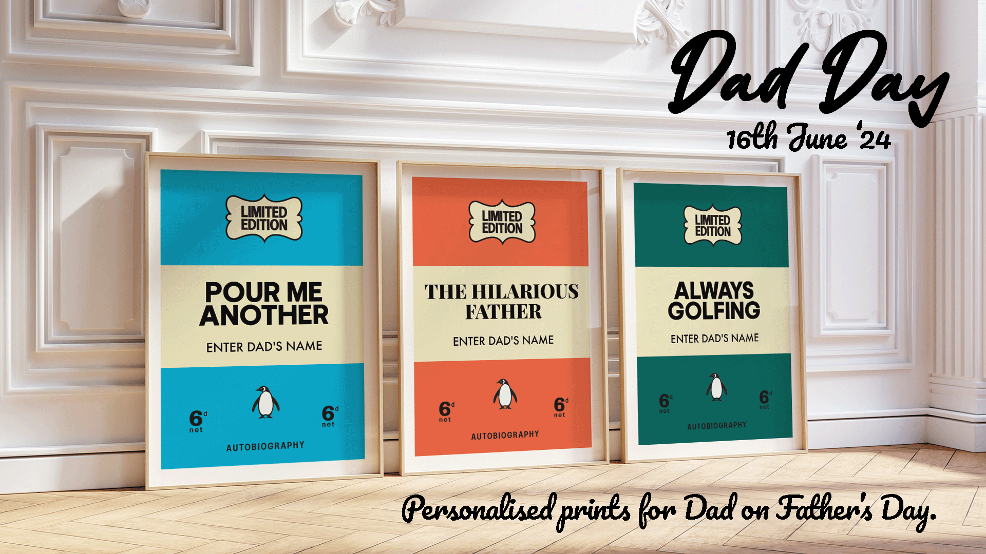 fathers day personalised prints